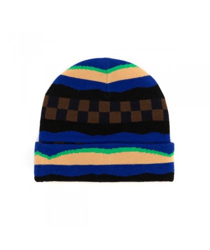 ALLTIMERS 'CHECKED IN BEANIE' BROWN