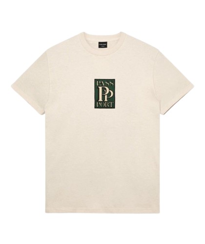 PASS~PORT 'PP EMBROIDERY' TEE NATURAL