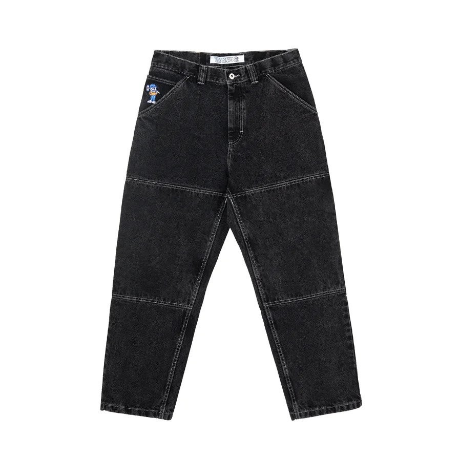 POLAR SKATE CO. '93! WORK PANTS' WASHED BLACK - Source Skateshop